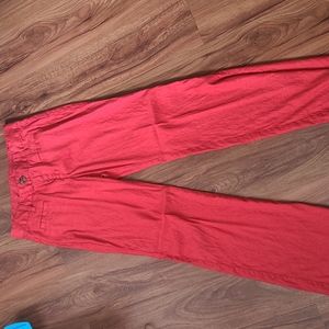 Cabi Size 4 Red Wide Leg Trouser